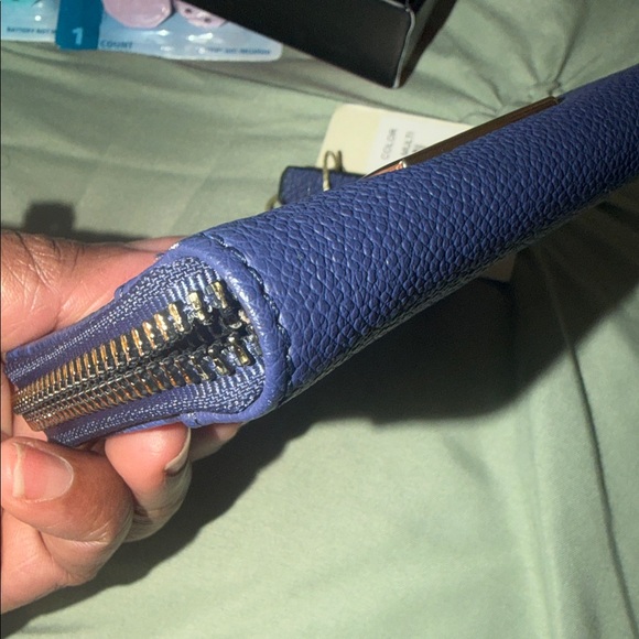 Trina Turk Navy Leaf Pattern Wallet - Picture 3 of 5